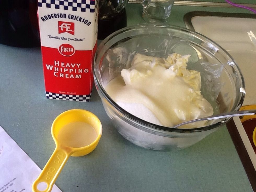Put 1/3 cup whipping cream