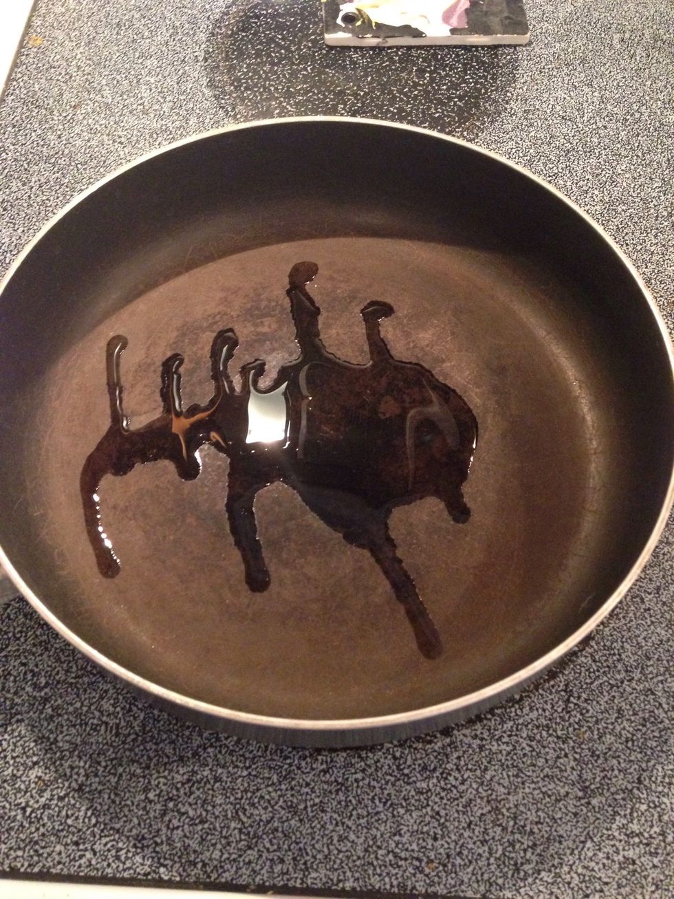 Put 1 Tbsp oil in pan and heat over medium high heat.