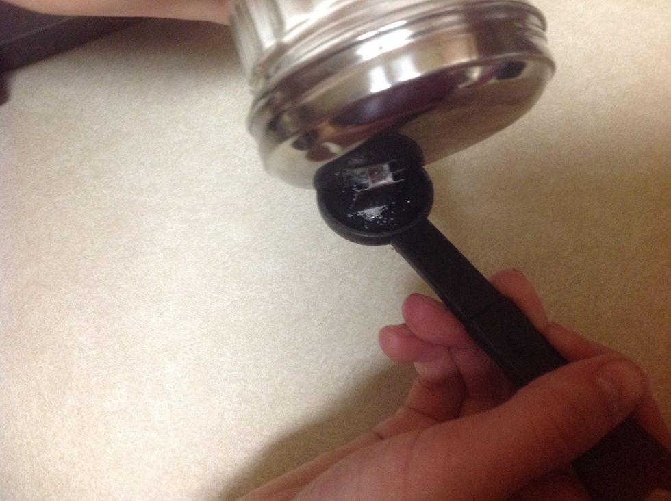 Put 1 tsp. of sugar.put it in the blender.