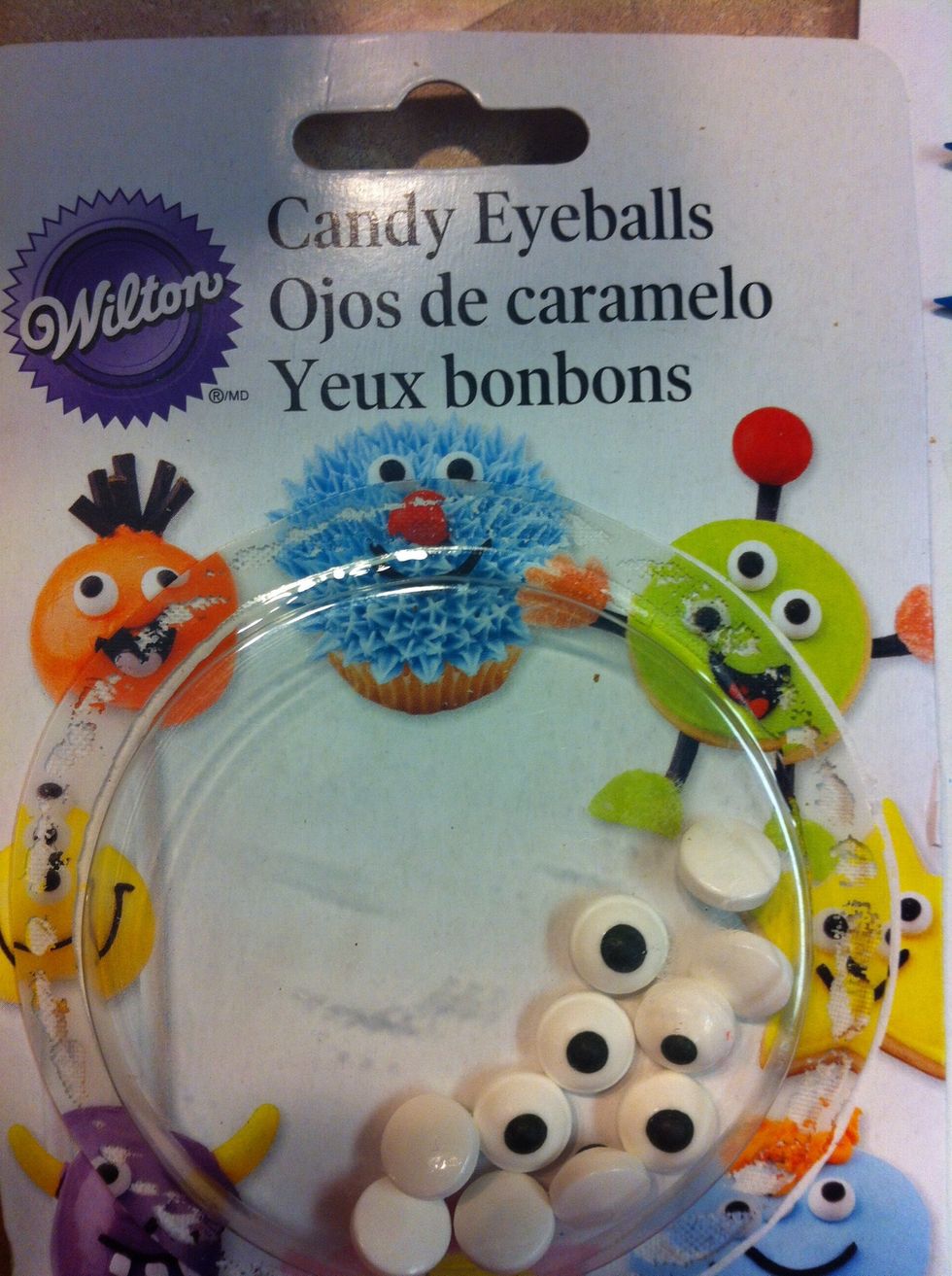 Put 2 candy eyes on top of each bandana.