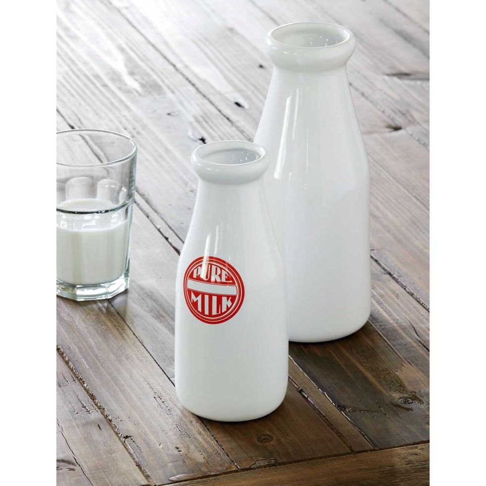 Put 2 cups of milk in the blender making sure all of the other ingredients are covered
