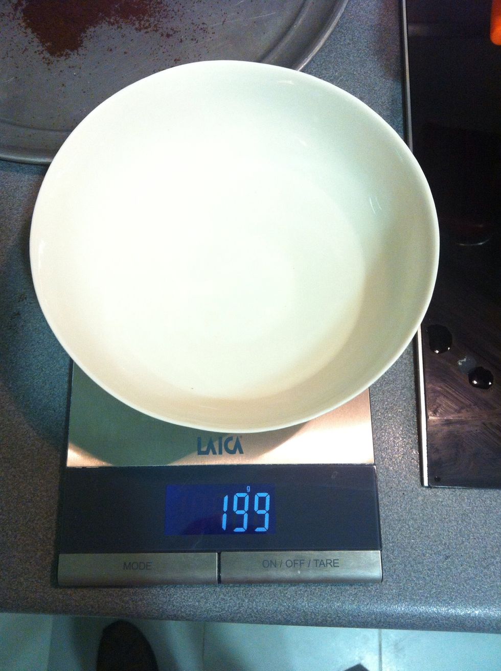 Put 200 grams of the 78\u00ba into a bowl