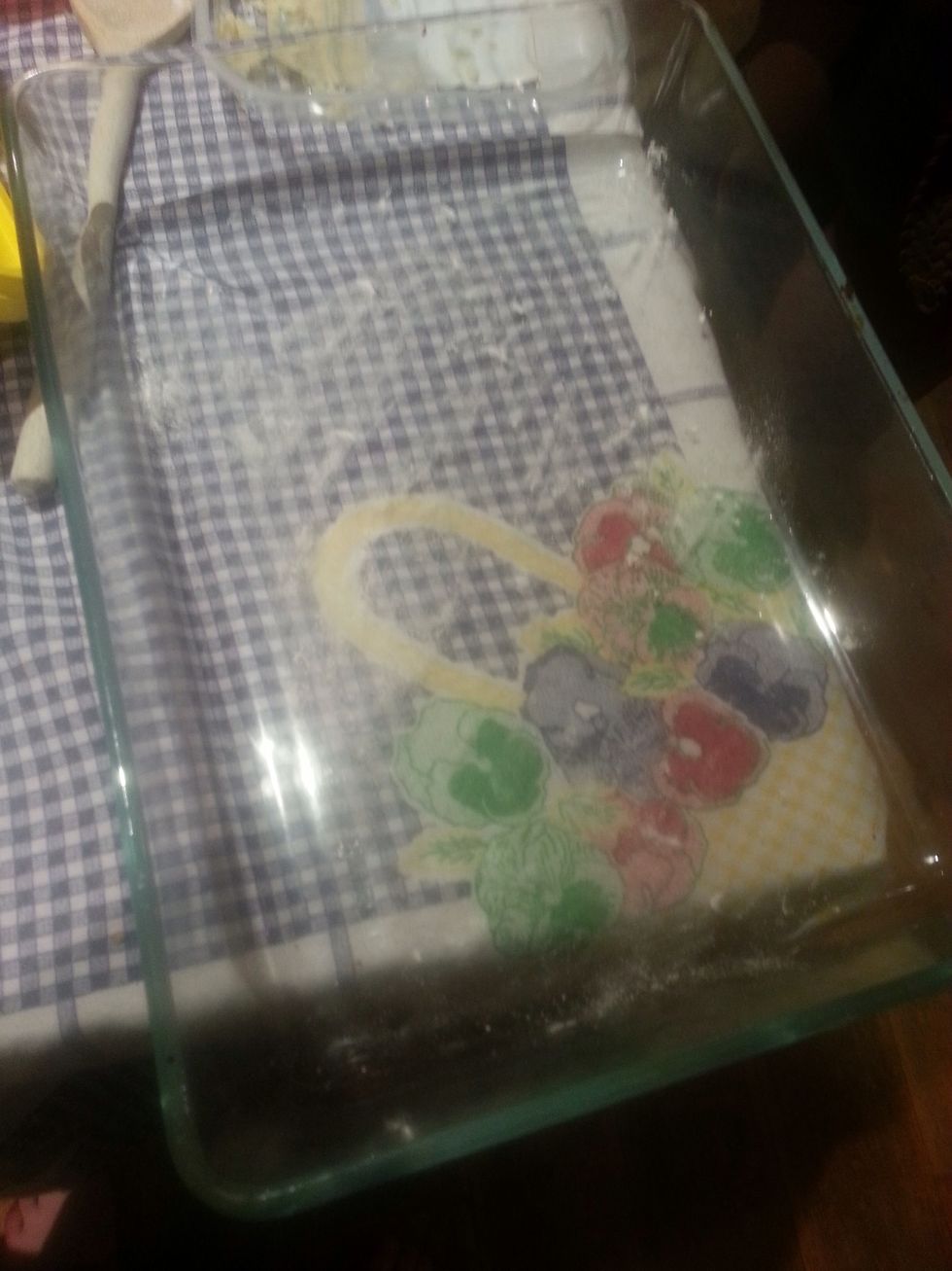 Put a bit of flour on the tray so the pastry doesn't stick