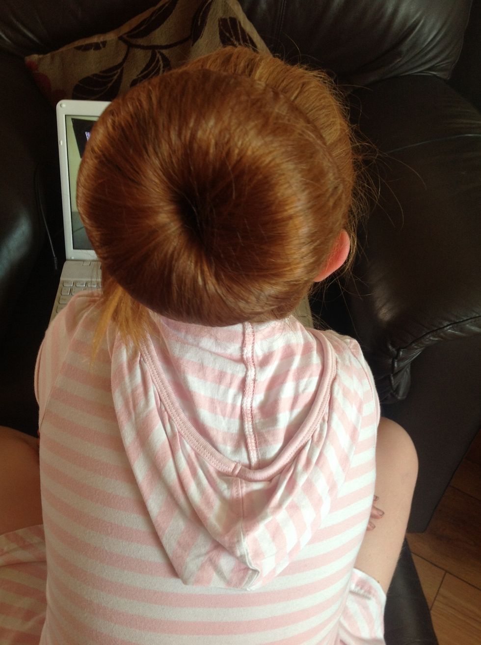 Put a bobble round it and put on a hair net