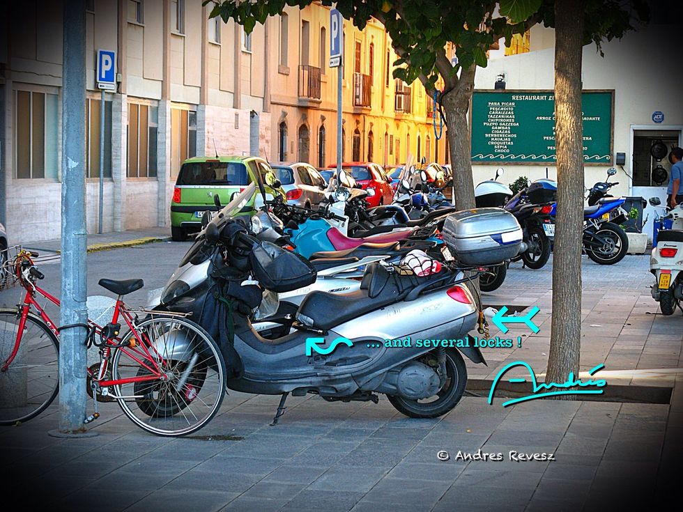 Put a cargo net around the pillion seat to carry your wet towels and bathing suit. Mine also as an apron to warm my knees/ legs and heated handlebar grips with a wrap-around cover to protect hands.