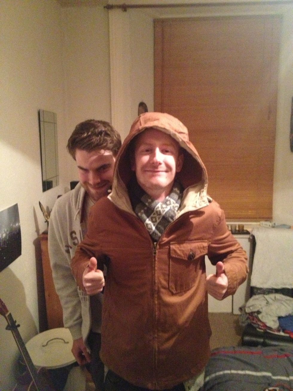 Put a coat on. Without the creep.