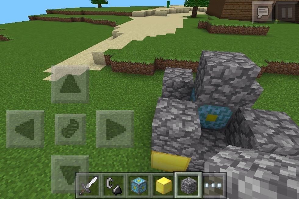 Put a cobble stone block on core of the nether