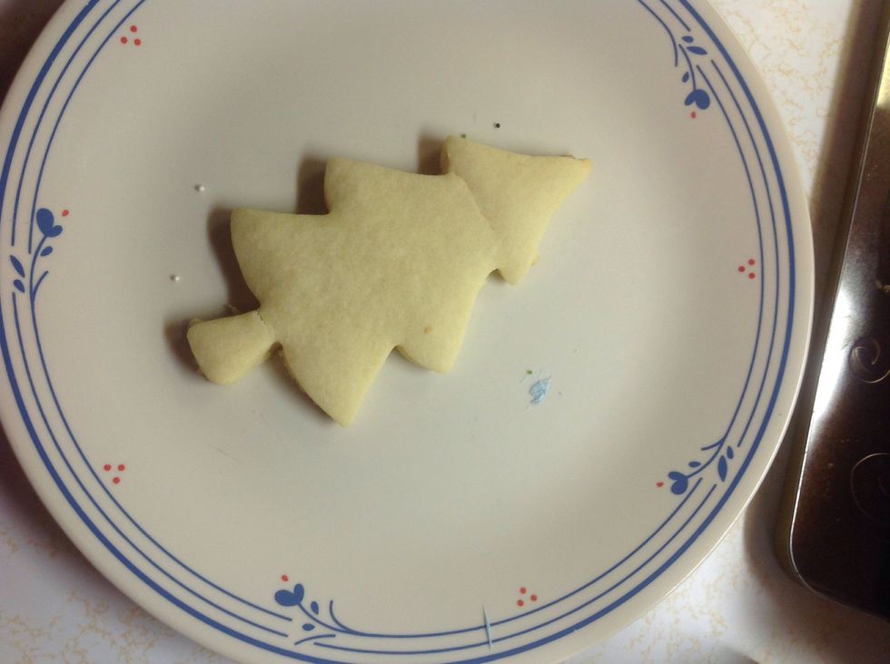 Put a cookie on a plate.