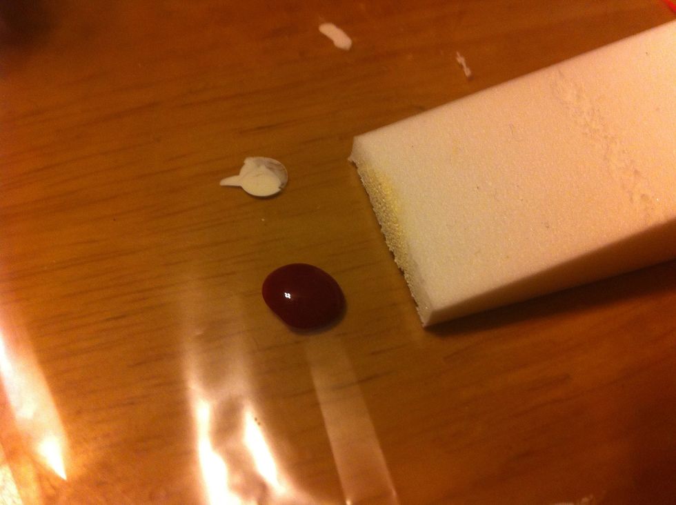 Put a couple of drops of your next lightest color onto the plastic bag, and repeat the sponge process from step 6.