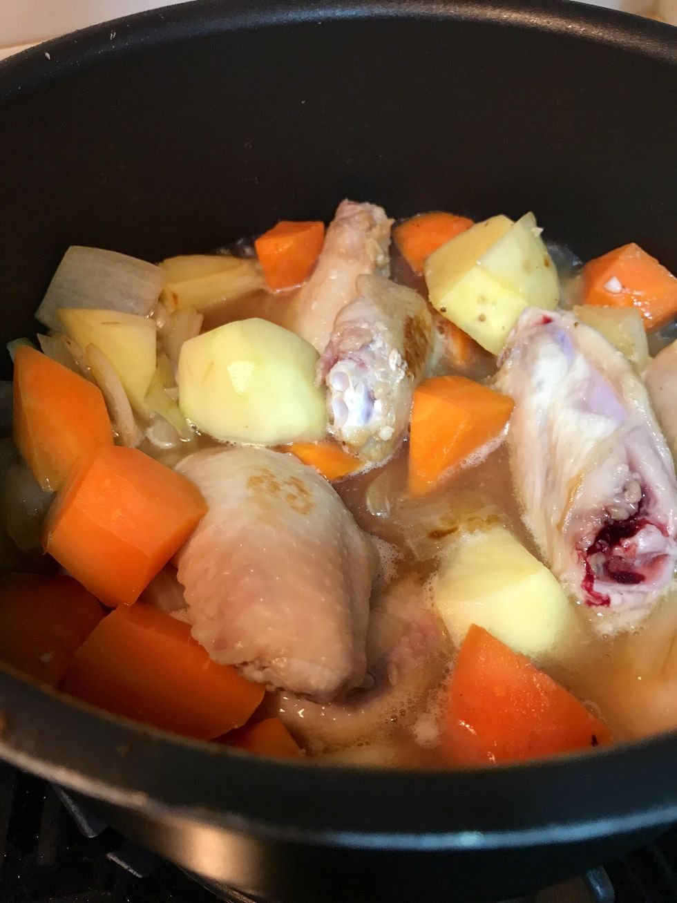 Put a cup of water into the saucepan, bring it back to boil & simmer in low heat for 15 min