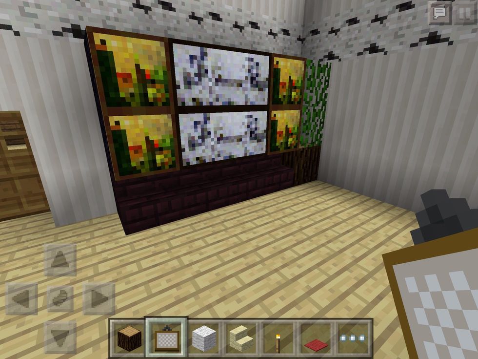 Put a few paintings in place, squint your eyes and you'll believe you're watching the TV!