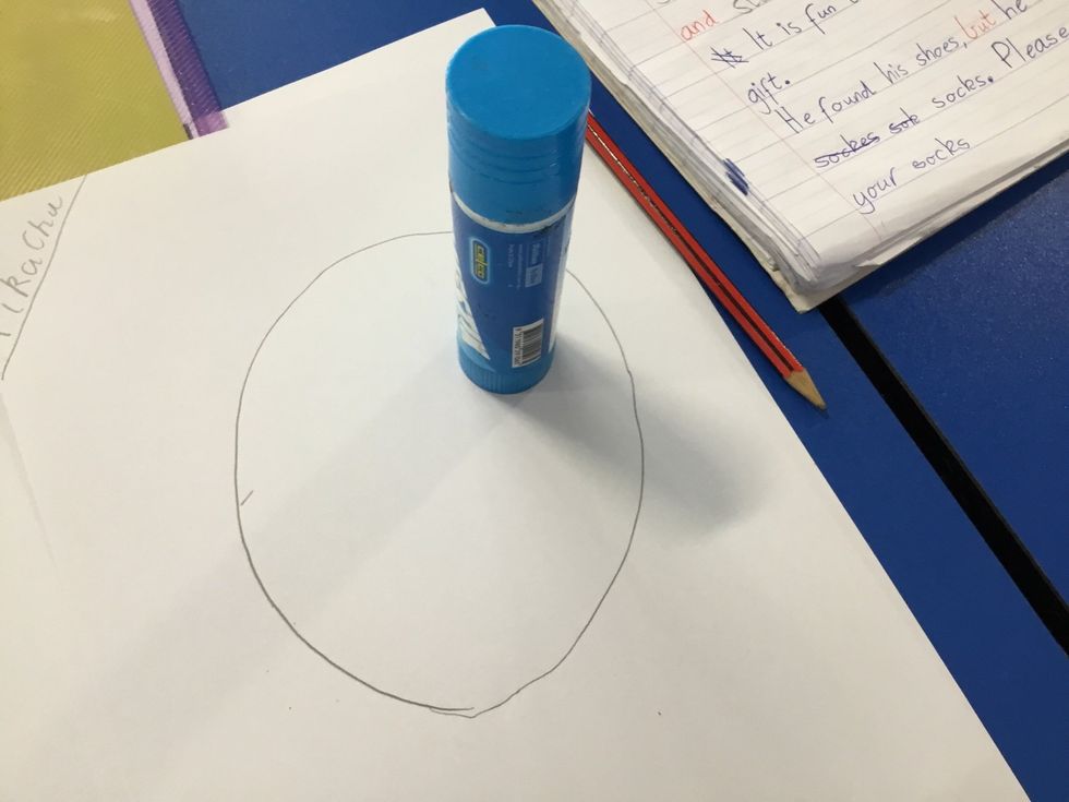 Put a gluestick near the top right corner