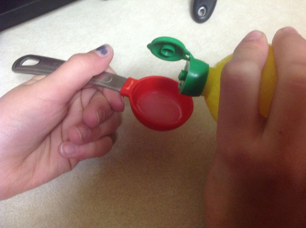 Put a half a tablespoon of lime or lemon juice or just sweetener. Put it in the blender.