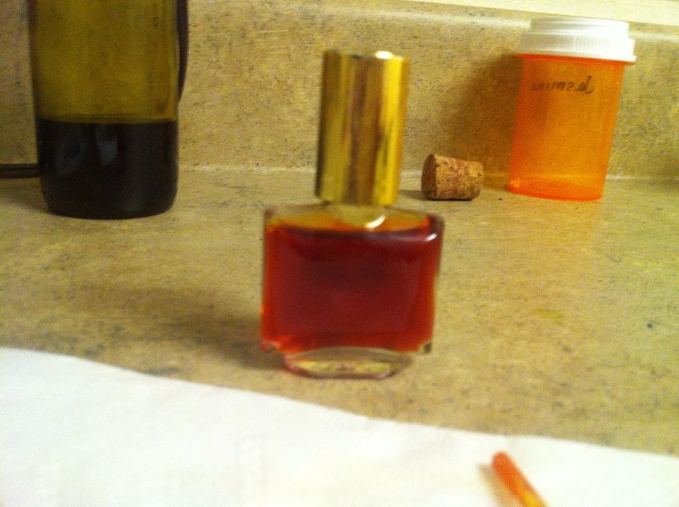 Put a lid on it and shake it to blend the different tinctures together. Test it out by dabbing a small amount to your wrists. Let soak into your skin and if you like it, keep it in your purse! \ud83d\ude03