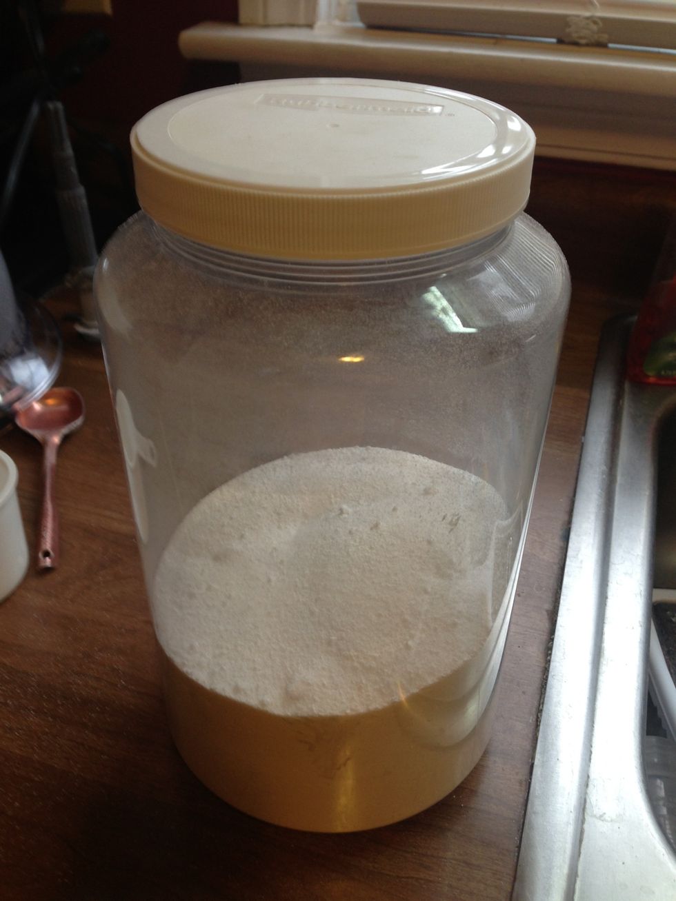 Put a lid on it and shake it up so it all mixes together!