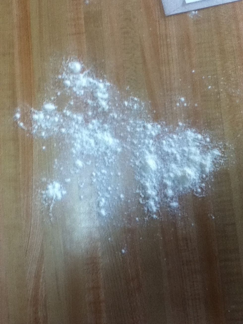 Put a little bit of flour on a clean surface