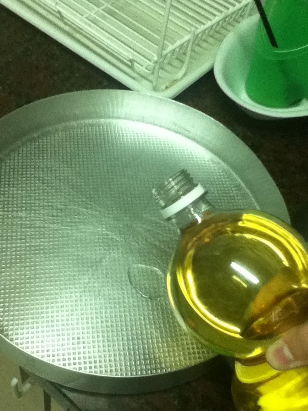 Put a little oil where you are gonna Cook the pie