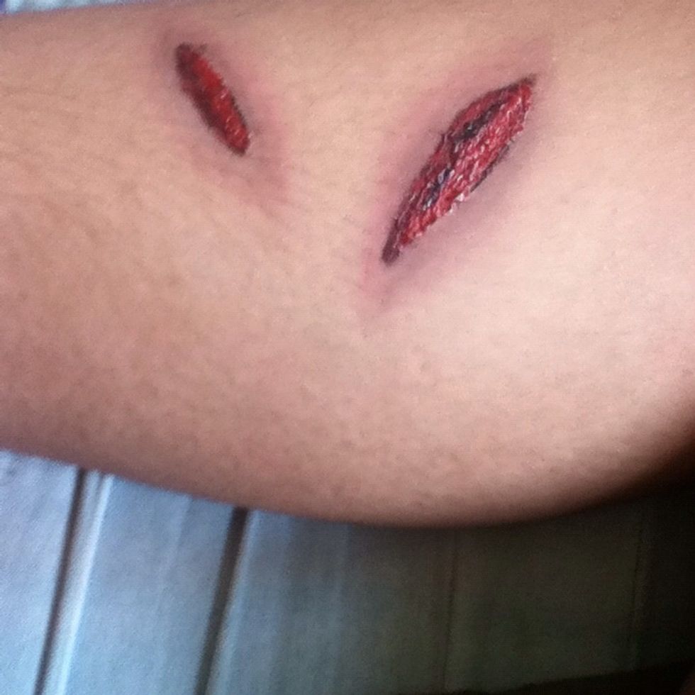 Put a little red nail polish