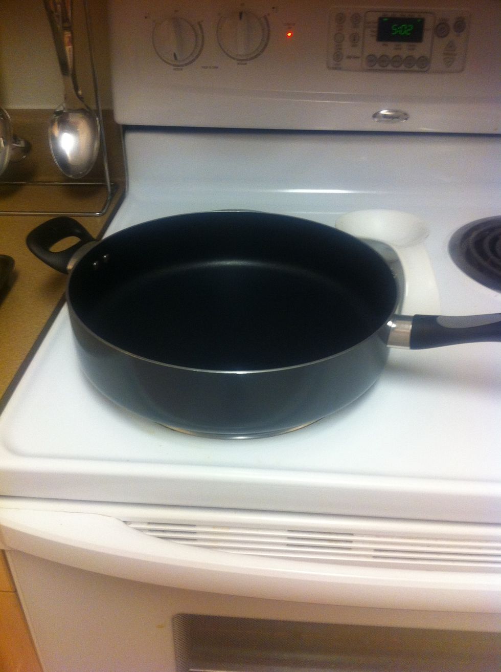 Put a nonstick pan on Stove with olive oil in it