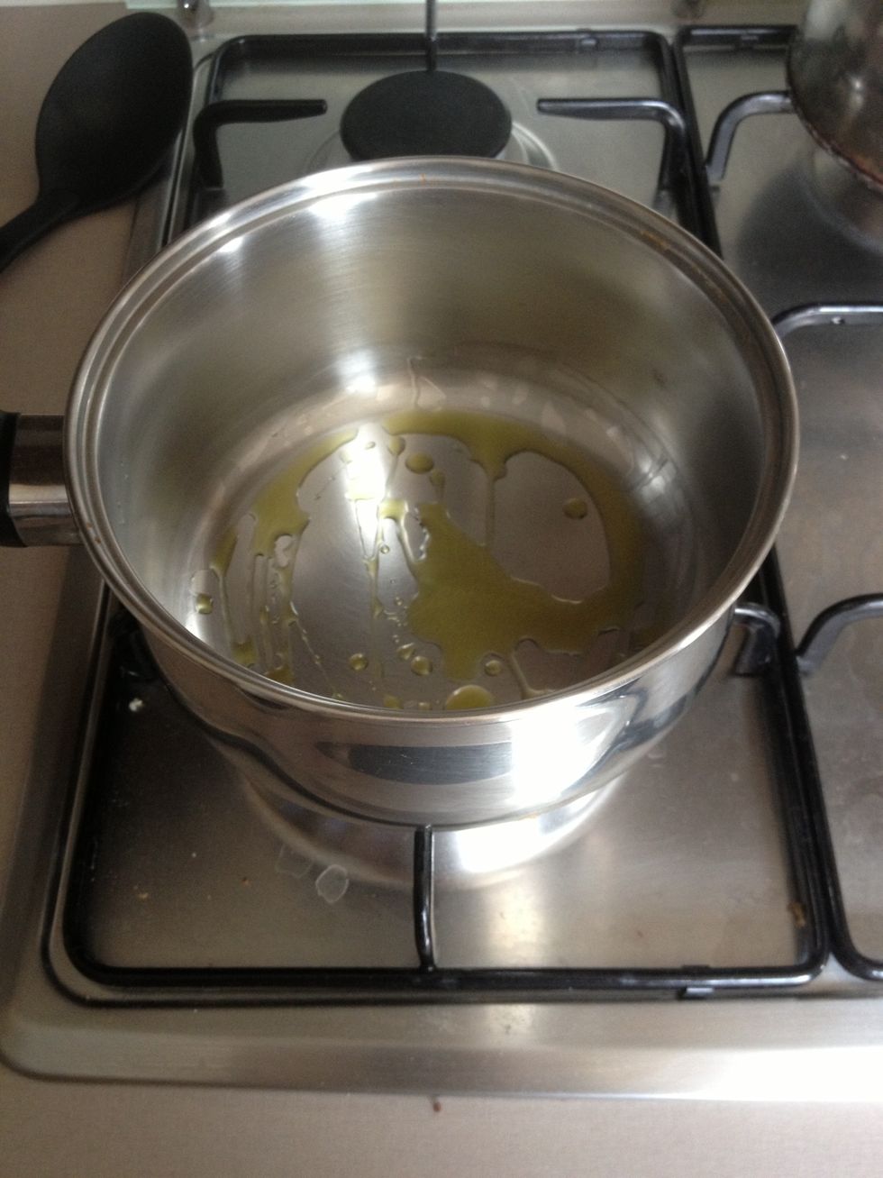 Put a pan on low and add some oil.