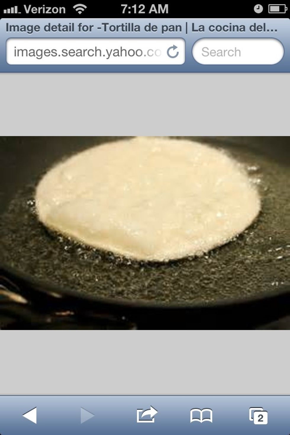 Put a pan over medium heat with oil. You are going to lightly pass the tortilla in the hot oil for a couple of seconds on each side.