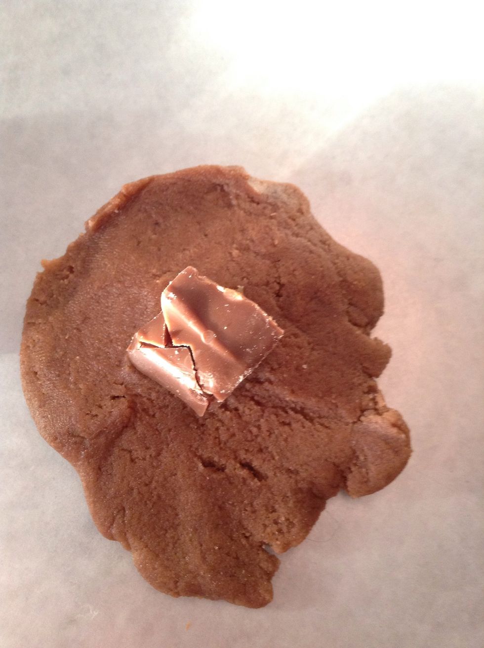 Put a piece of mars bar in the center