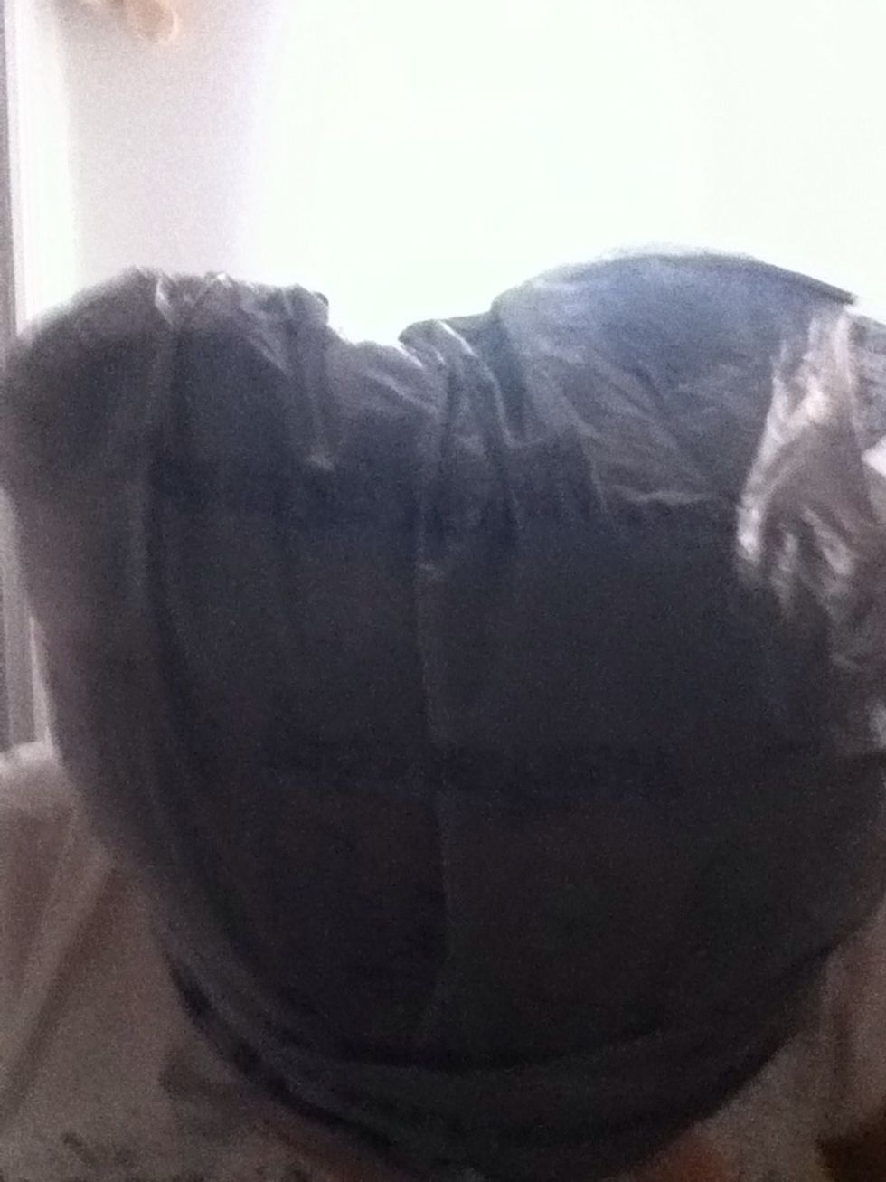 Put a plastic bag or shower cap on your head and leave it on for 30min