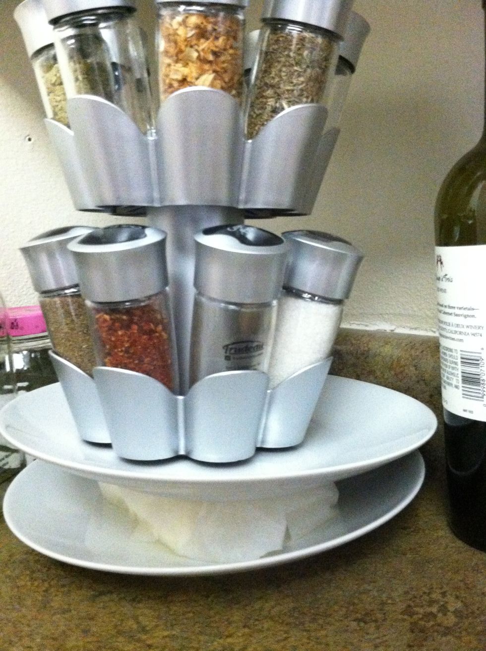 Put a plate on top of it and place something somewhat heavy on top of it. Leave it for 10-15 minutes