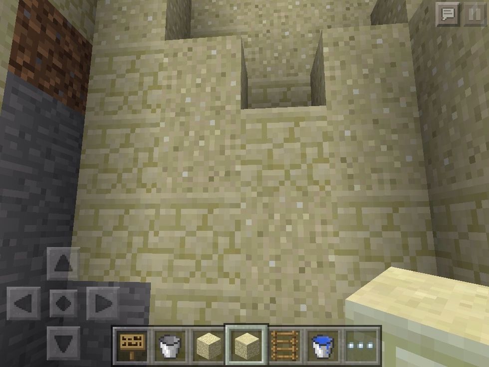 Put a sandstone block on top