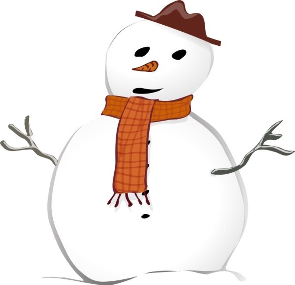 Put a scarf on your snow man.