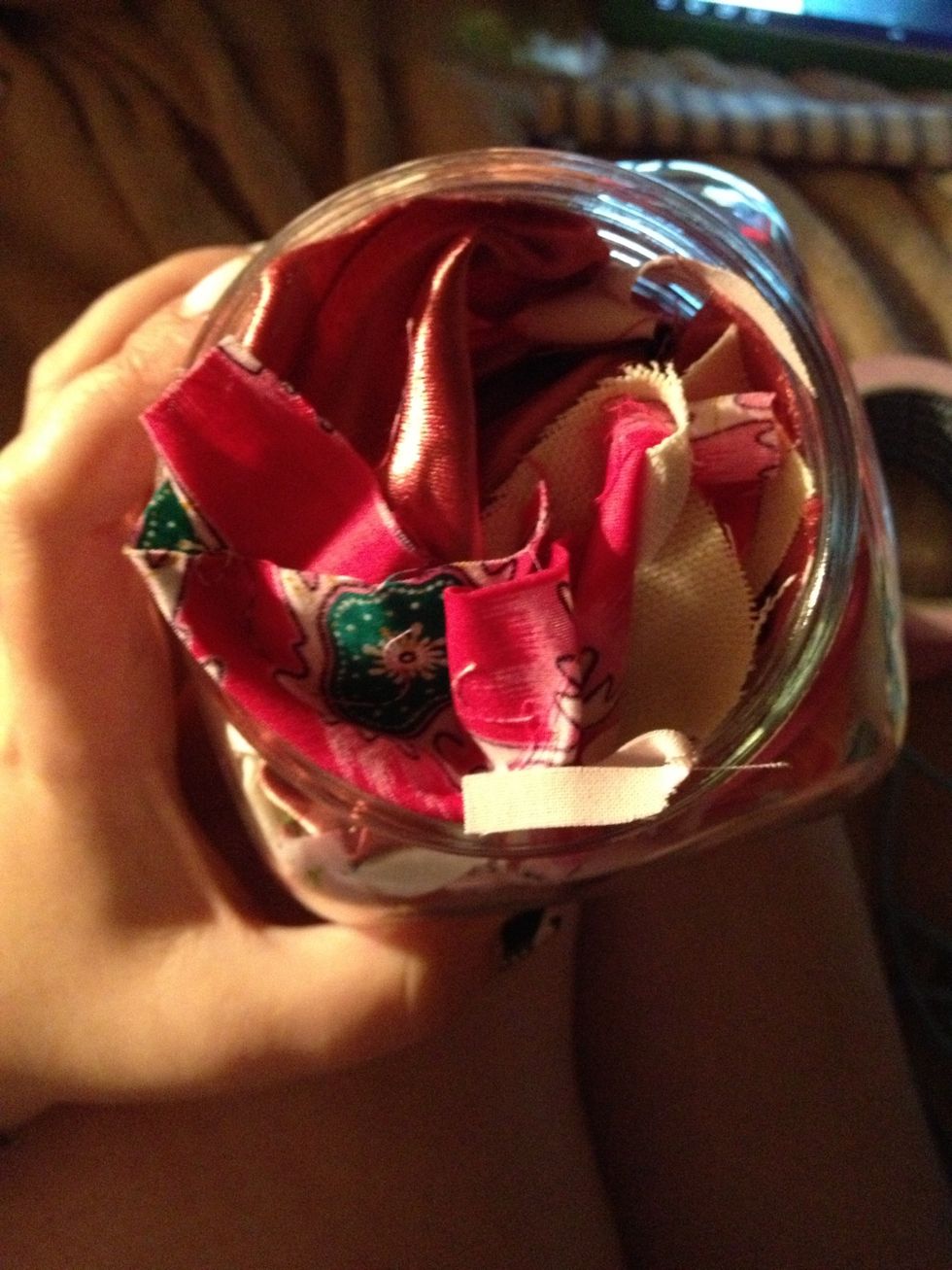 Put a scrap on top to completely hide the box