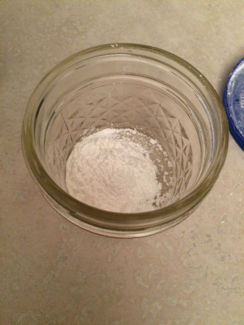 put a small amount of corn starch in a tiny bowl...