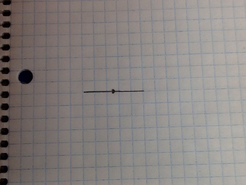 Put a small dot on the middle of the line.
