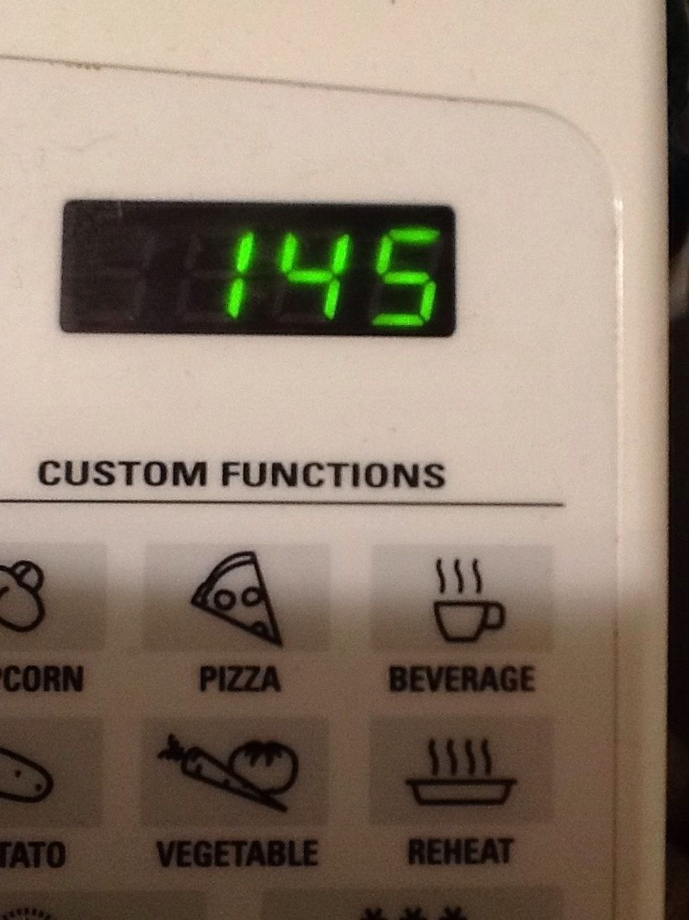 Put a stick of butter in the microwave for 1 minute 45 seconds until melted.