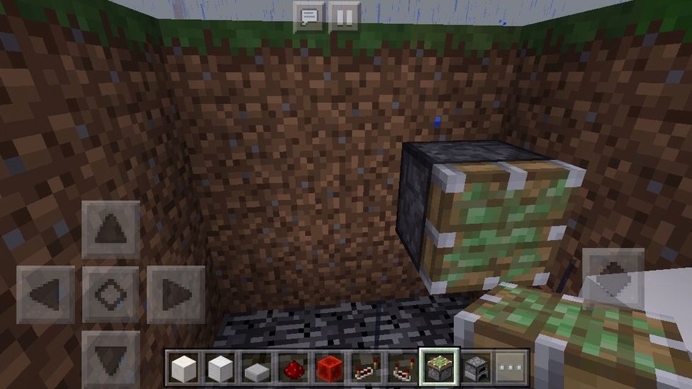 Put a sticky piston on the left wall on the right.