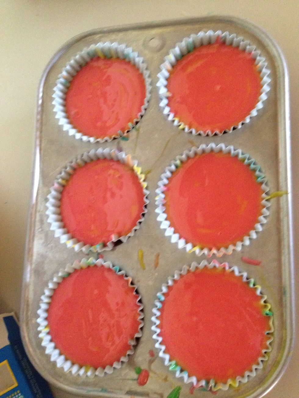 Put a tablespoon or more to create the layers