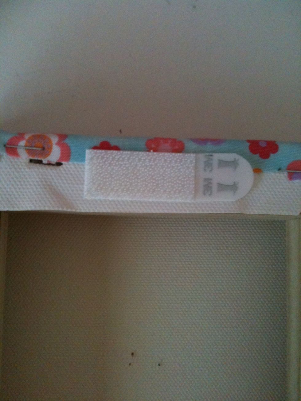 Put a Velcro or sticky label onto your canvas