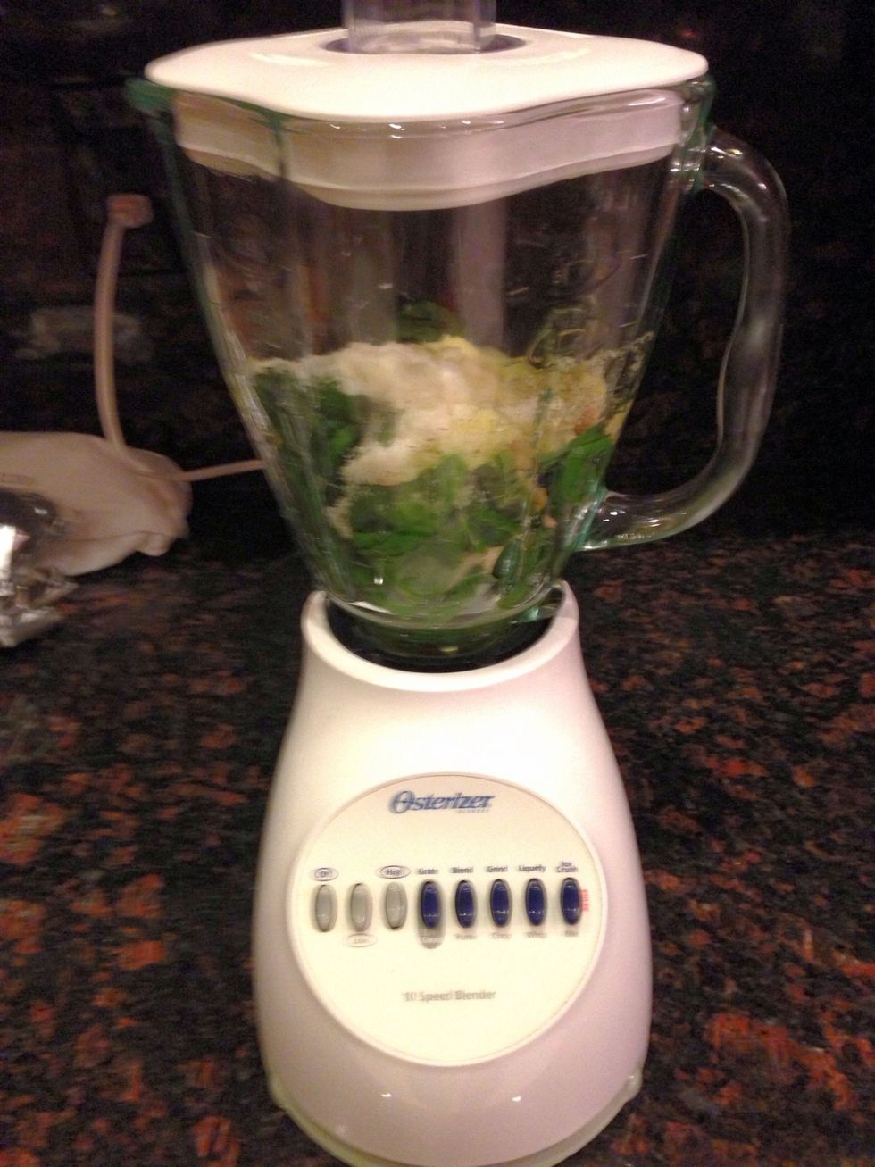 Put all ingredients EXCEPT olive oil in a blender or food processor. Pulse to desired consistency while drizzling in the oil.