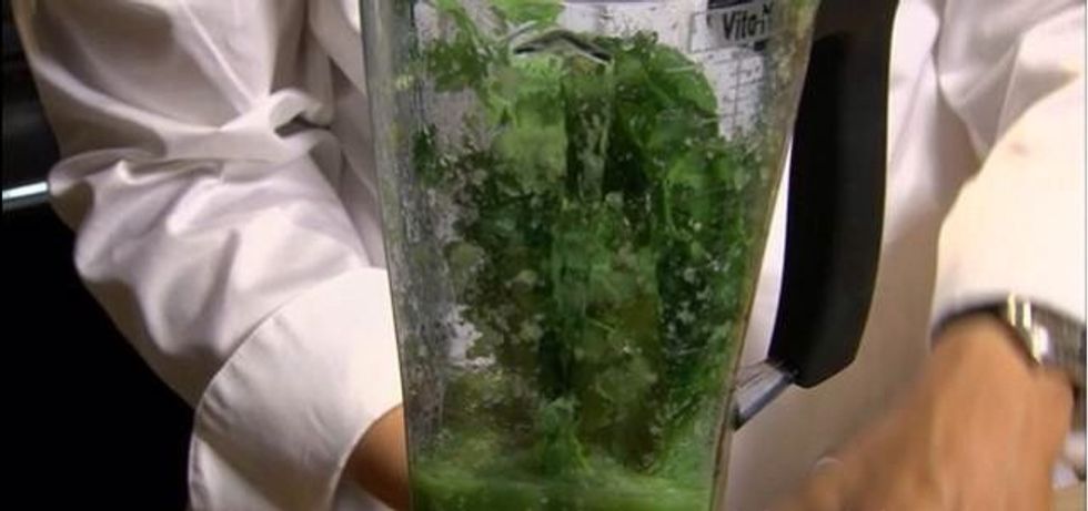 Put all ingredients in the blender.