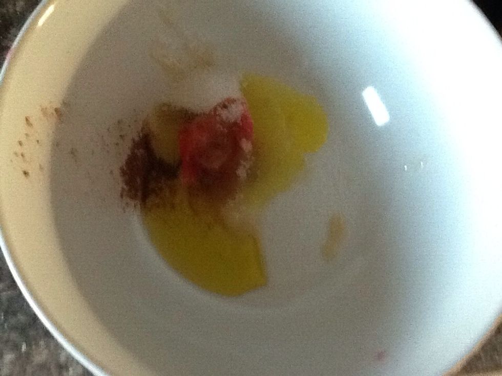 Put all ingredients into a bowl