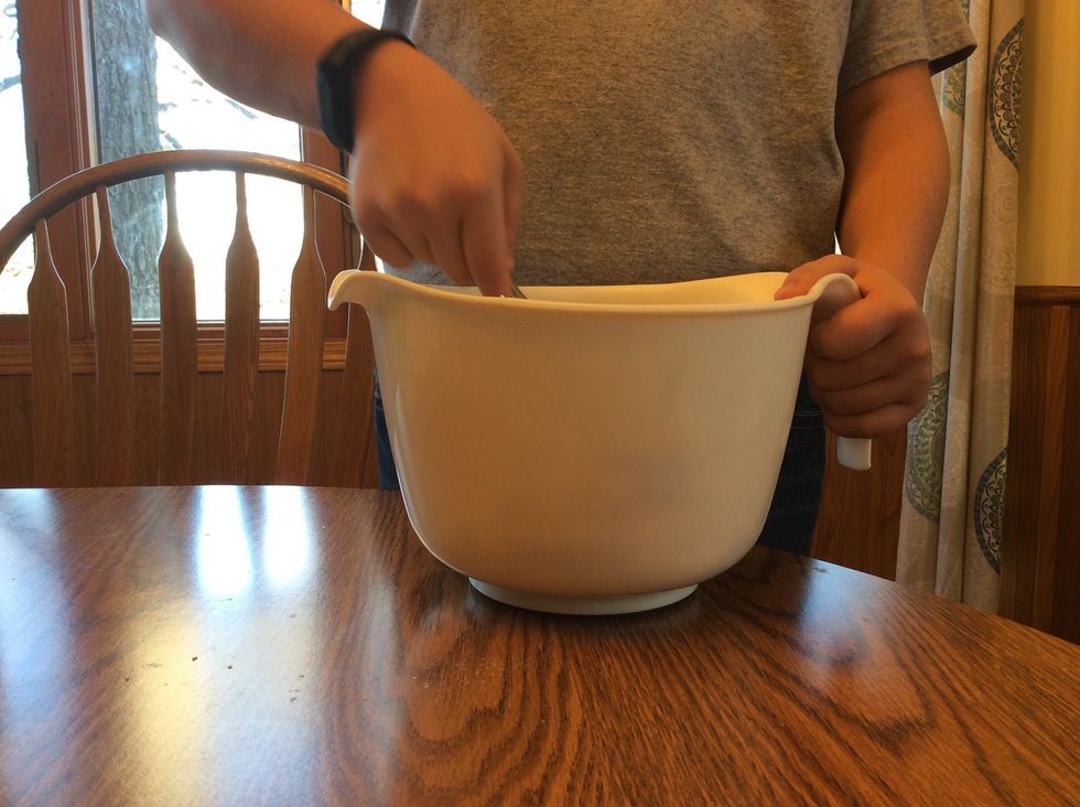 Put all of the ingredients in a large bowl and mix then all up