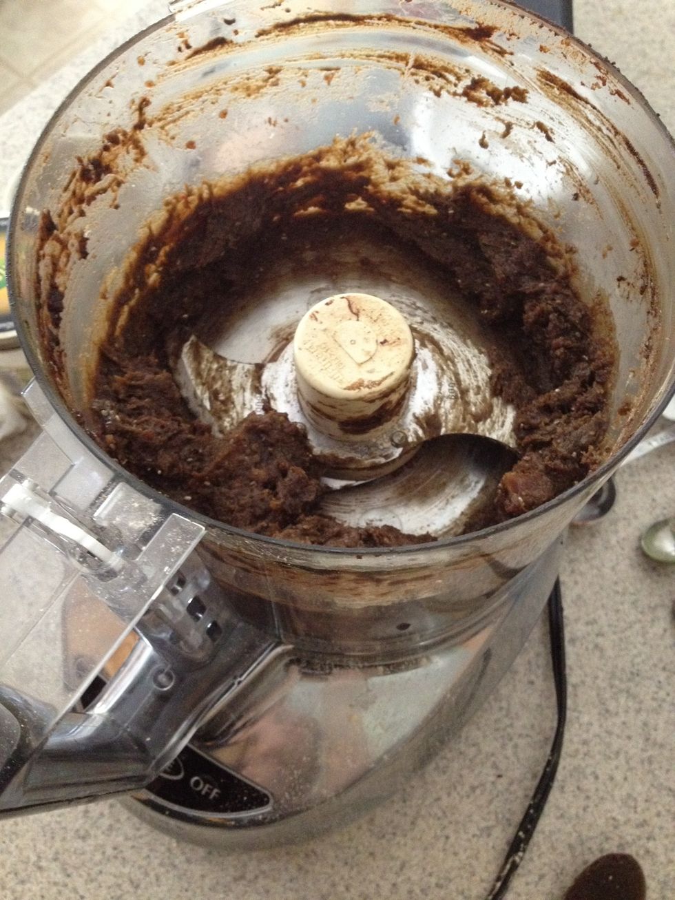 Put all of the ingredients (see supply list) in a food processor or powerful blender and blend until mixed.