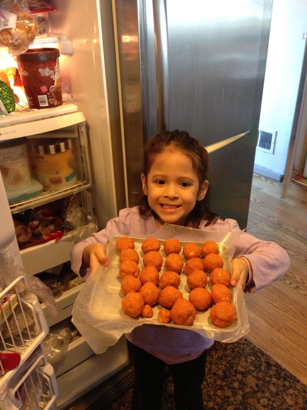 Put all the balls in freezer