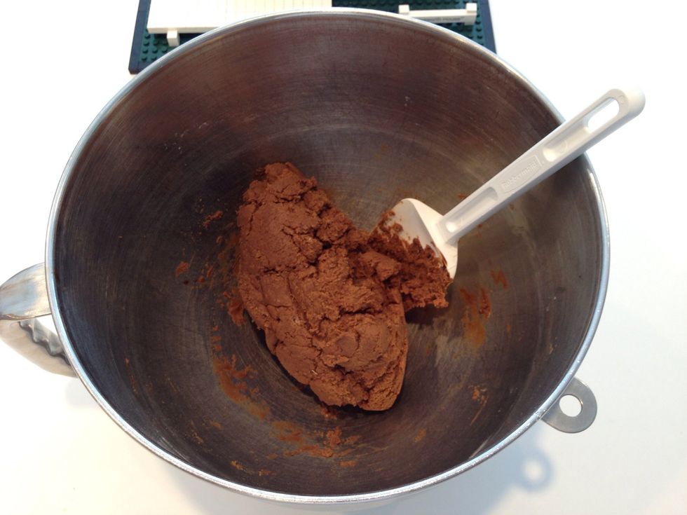 Put all the ingredients in the bowl of the mixer and, well, mix. You can be pretty casual about the gingerbread part of this adventure, because you are not going to eat it. And things can go wrong..