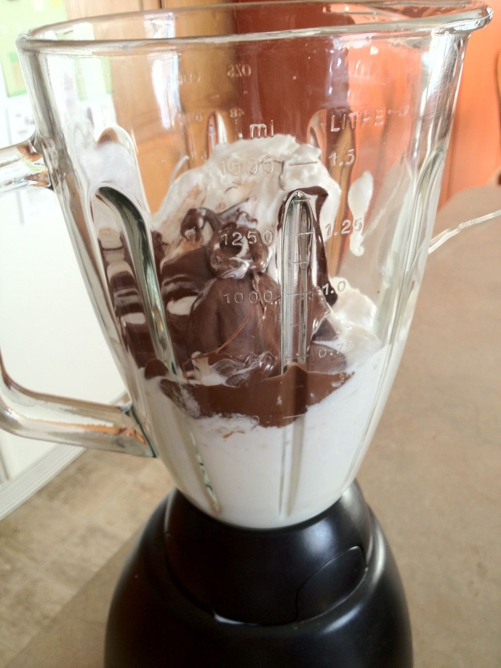 Put all the ingredients into a blender