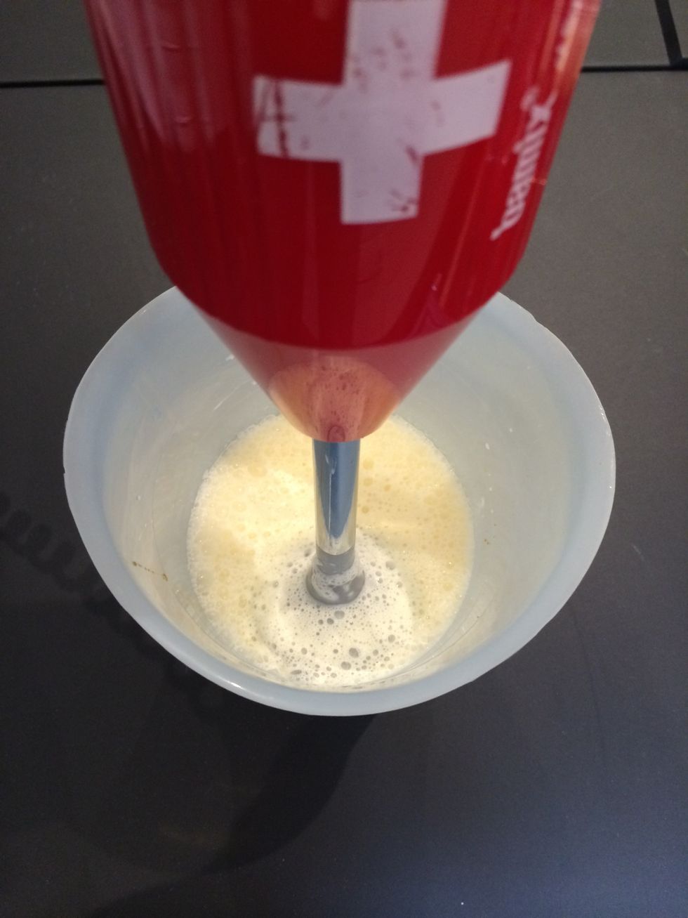 Put all the ingredients without any special sequence. Mix with a hand blender. Or by a wire or Woden spoon. You can use immediately or leave in the fridge until needed.