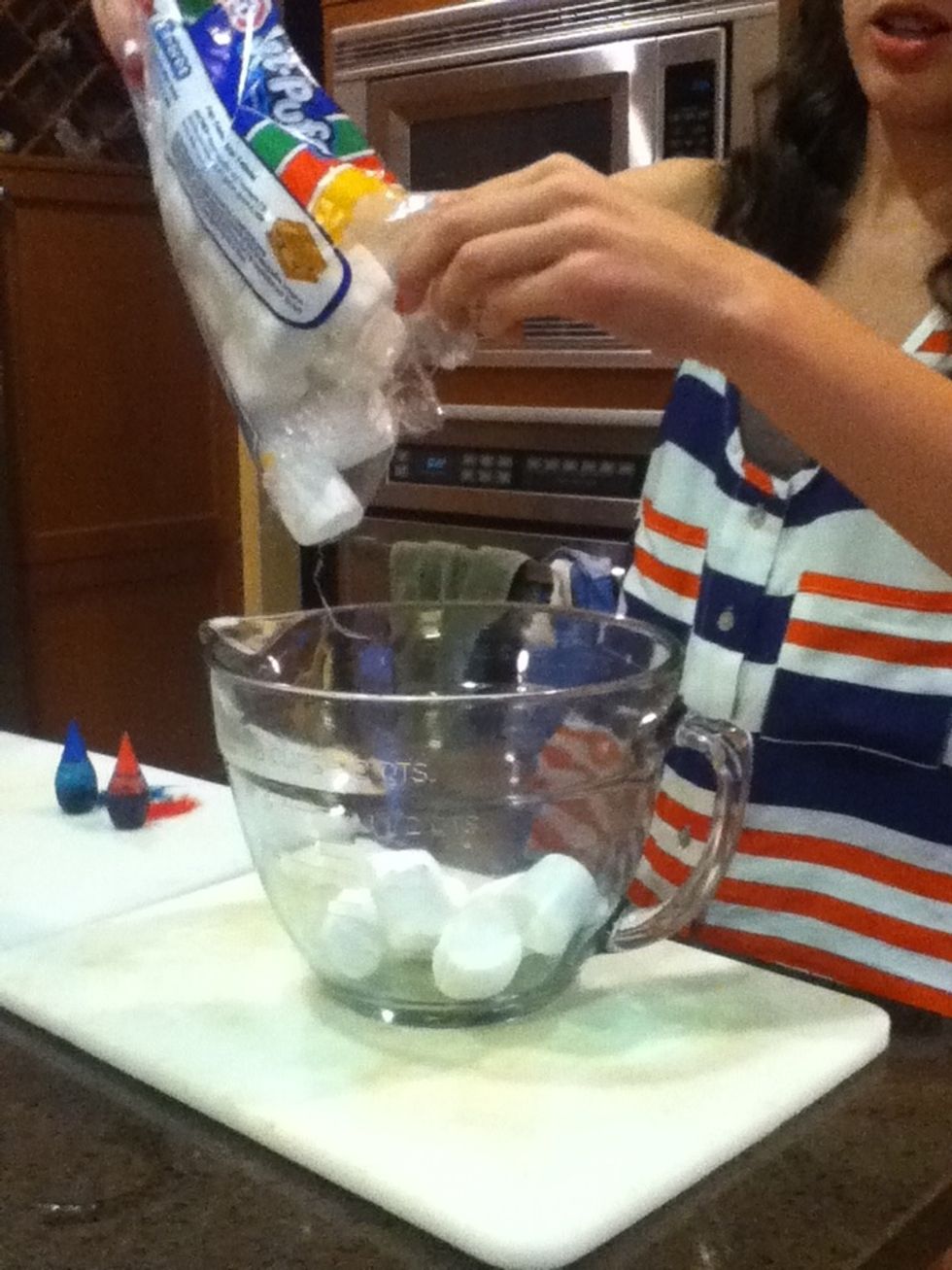 Put all the marshmallows in a bowl