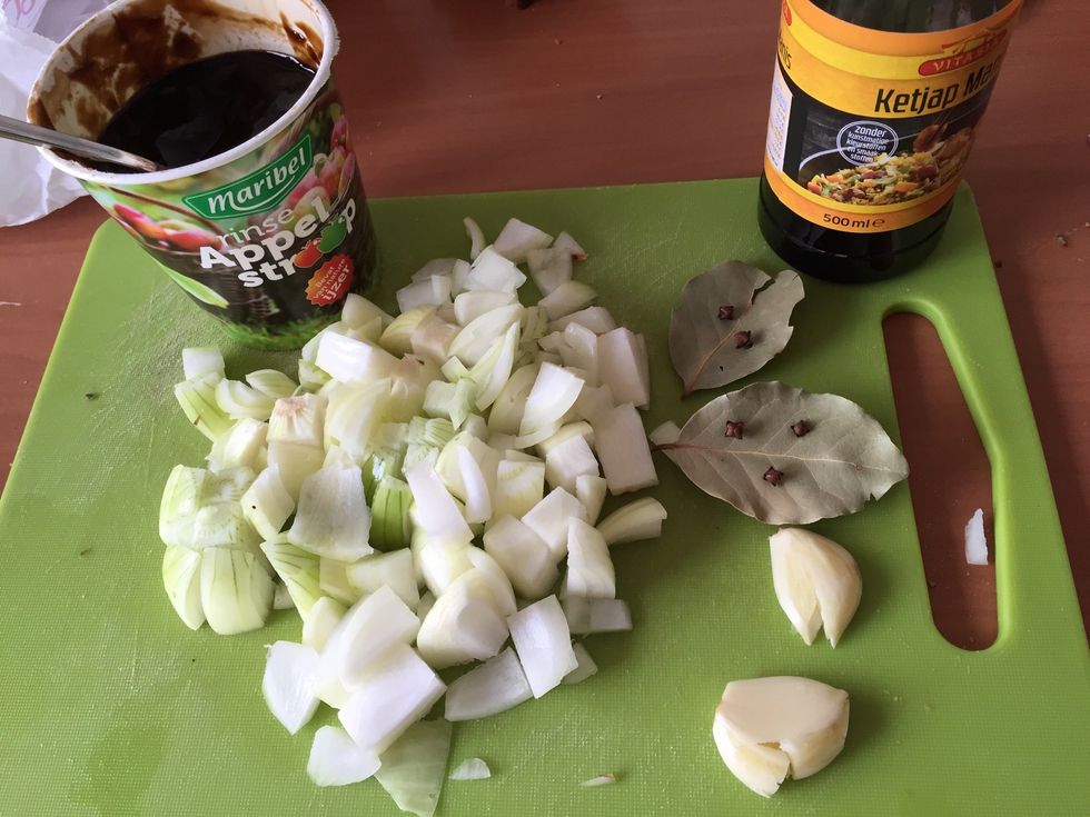 Put all these ingredients in the pan