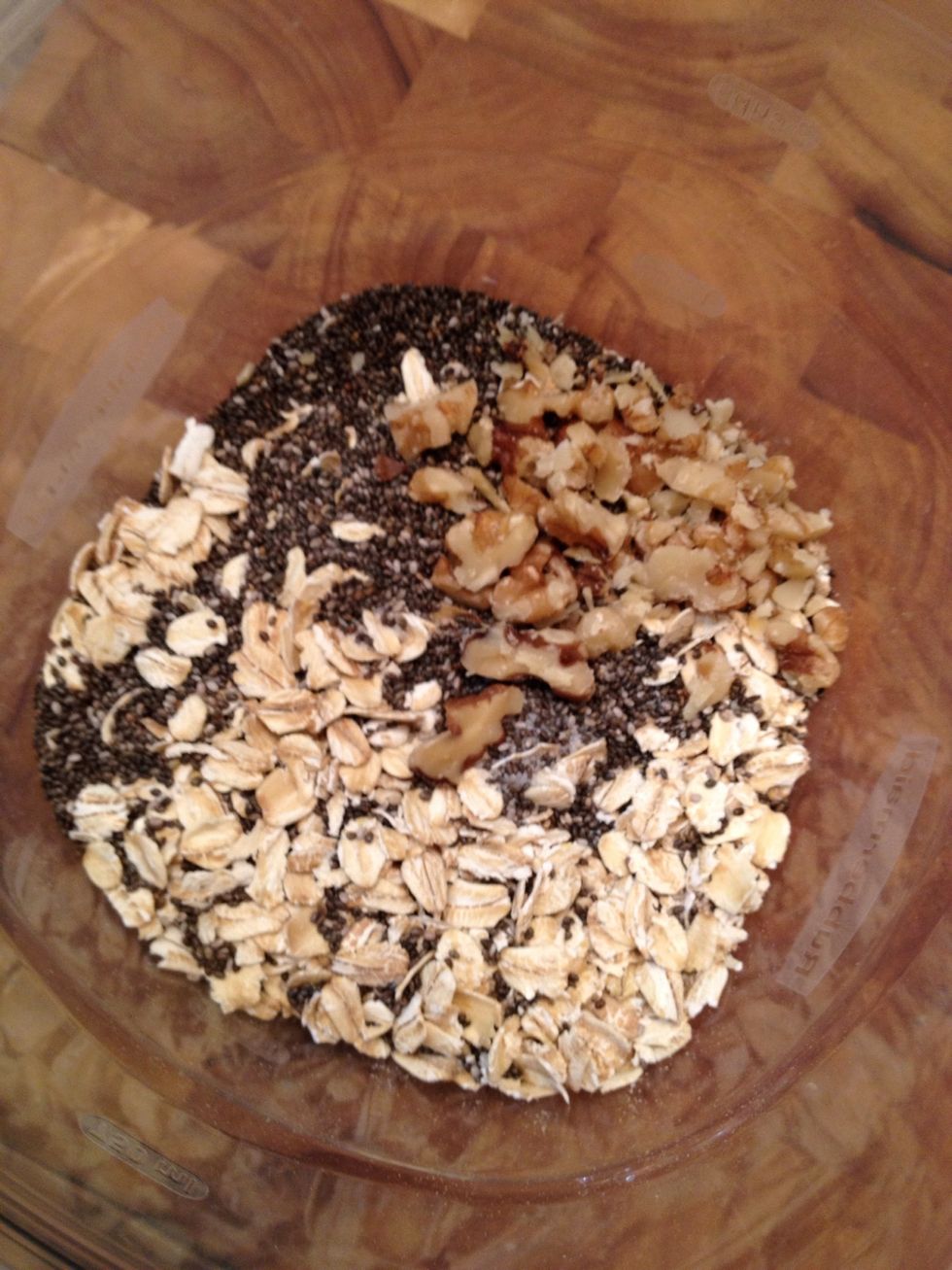 Put all your dry ingredients into a container