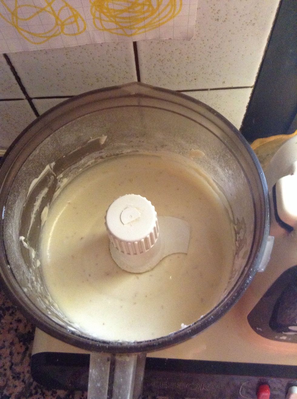 Put all your ingredients in a mixer and mix them together.